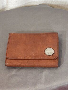 Kingport Ind. Genuine American Bison Leather Trifold Wallet Authentic Buffalo 5c